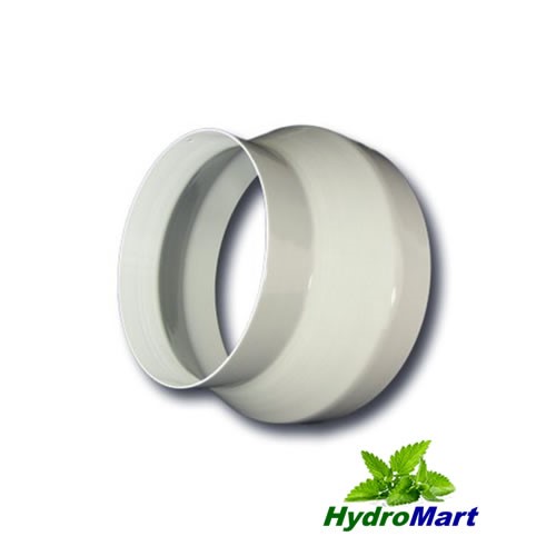 Picture of DUCTING REDUCER 5" 125mm - 4" 100mm REVERSIBLE WHITE  CONNECTOR FOR GROW TENT ROOM